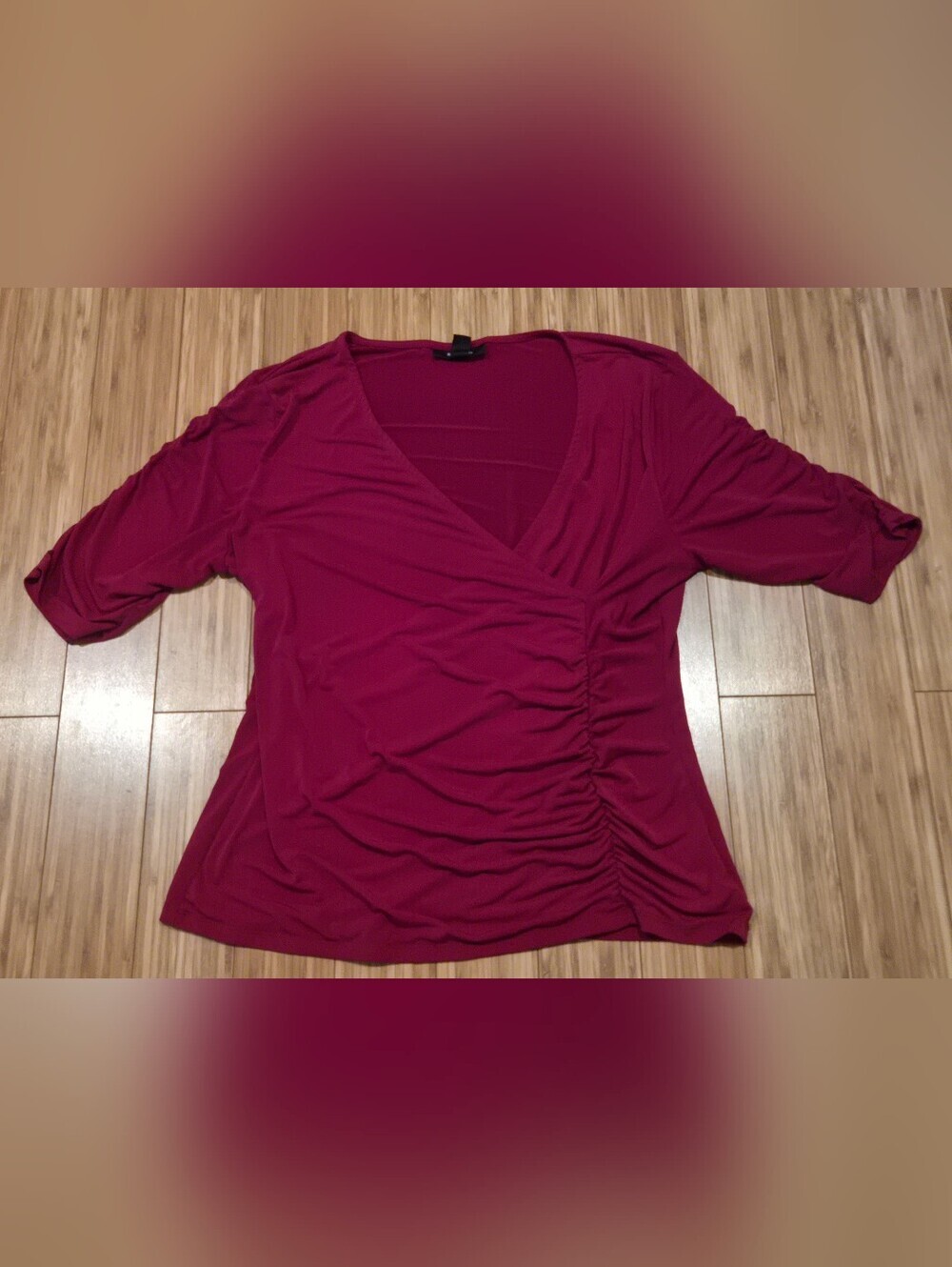 Style & Co Women’s Ruched V-Neck Top